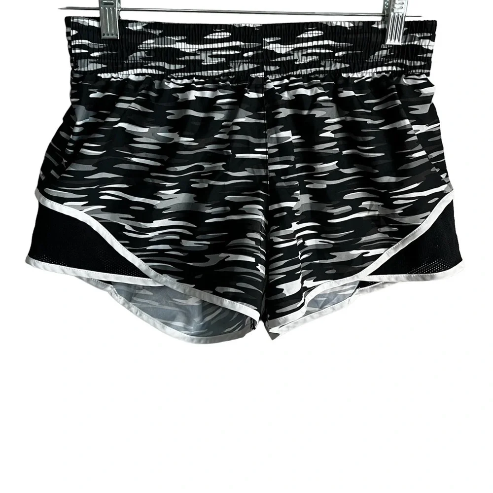 Nike‎ Dri Fit Tempo Black White Camo Running Shorts